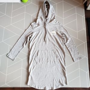 Roots Grey Long Sleeve Hoodie Dress